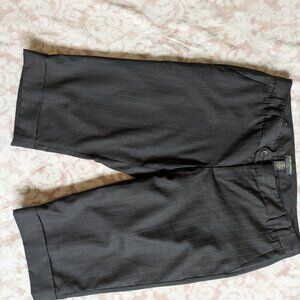 Banana Republic Ryan Stretch Women's 14 Gray Cuffed Crop Lined Wool Blend Pants
